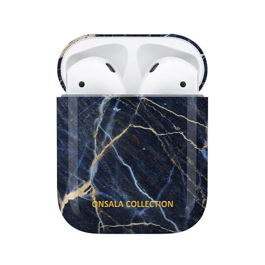 ONSALA COLLECTION Airpods Etui Black Galaxy Marble