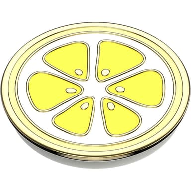 POPSOCKETS Enamel Lemon Slice Yellow Avtagbart Grip med stativfunksjon Premium