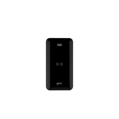GEAR Powerbank 10 000mAh LiPolymer 5W-QI 3A 1xUSB-C 2xUSB-A 1xMicroUSB LEDindicator Svart