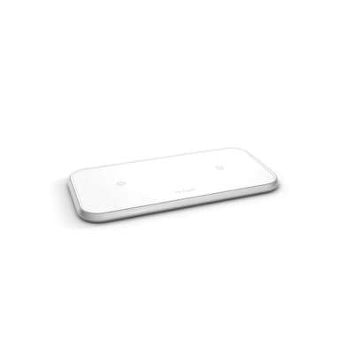 Zens Dual Aluminium QI trådløs ladepute (hvit)