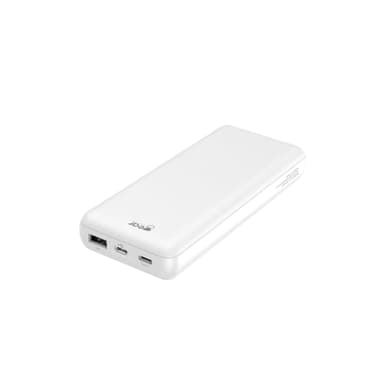 GEAR Powerbank 20 000mAh LiPolymer Ultracompact 2.1A 1xUSB-C 2xUSB-A 1xMicroUSB Hvit