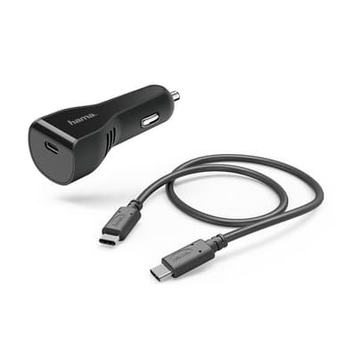 HAMA Lader 12V USB-C PD 27W 3A løs Kabel 1m Svart - Elkjøp