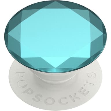POPSOCKETS Metallic Diamond Aquarius Blue Avtagbart Grip med stativfunksjon Premium