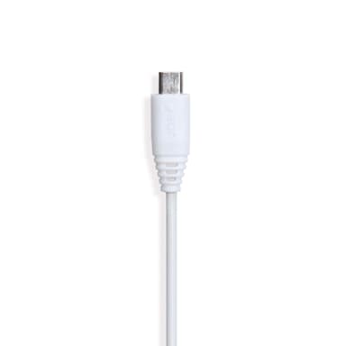 GEAR Synkkabel MicroUSB 1m Hvit Rund Kabel