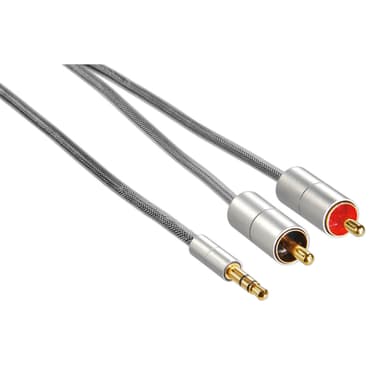 HAMA AluLine 3,5mm-2xRCA 1m