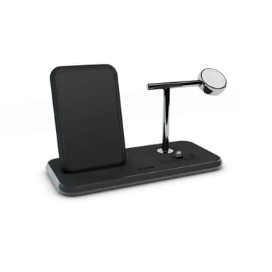 Zens trådløs Qi-lader til iPhone, Apple Watch og AirPods (sort)