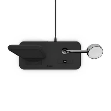 Zens trådløs Qi-lader til iPhone, Apple Watch og AirPods (sort)