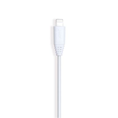 GEAR Ladekabel Lightning 0.3m Hvit Rund Kabel