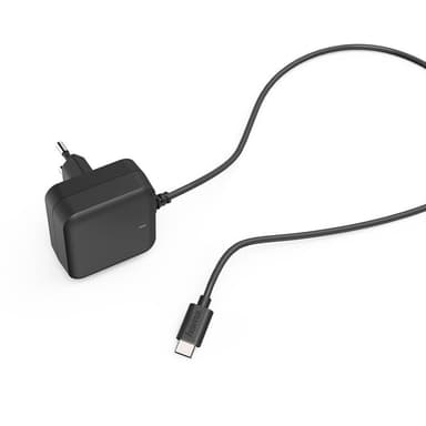 HAMA Lader 220V USB-C PD 27W 3A fast Kabel 1m Svart