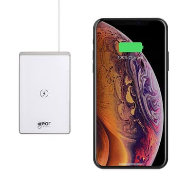 GEAR Trådløs QI Lader USB-kabel  15W 5-9V/2A Hvit Ultratynn