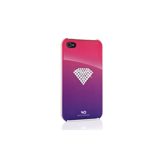 WHITE DIAMONDS Rainbow Pink deksel til iPhone 4 og 4s