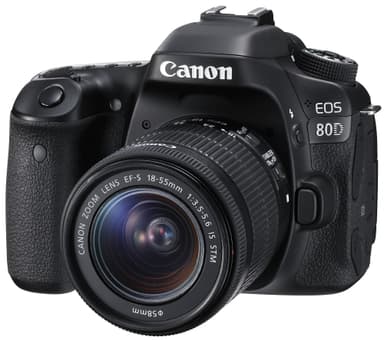 Canon EOS 80D DSLE + 18-55mm IS STM linse