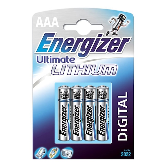 Energizer Ultra Litium AAA-batterier 4 stk