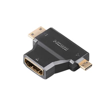 HAMA Adapter HDMI -HDMI  Mini och HDMI Micro Guld Svart
