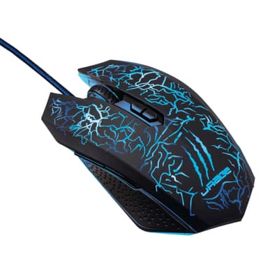 URAGE Gamingmus Illuminated2 Optisk Svart 2400dpi