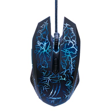 URAGE Gamingmus Illuminated2 Optisk Svart 2400dpi