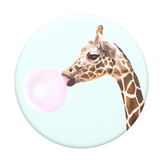POPSOCKETS Bubblegum Giraffe Avtagbart Grip med stativfunksjon