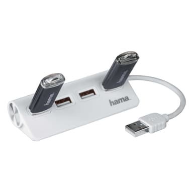 HAMA USB Hub 1:4 Hvit