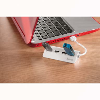 HAMA USB Hub 1:4 Hvit