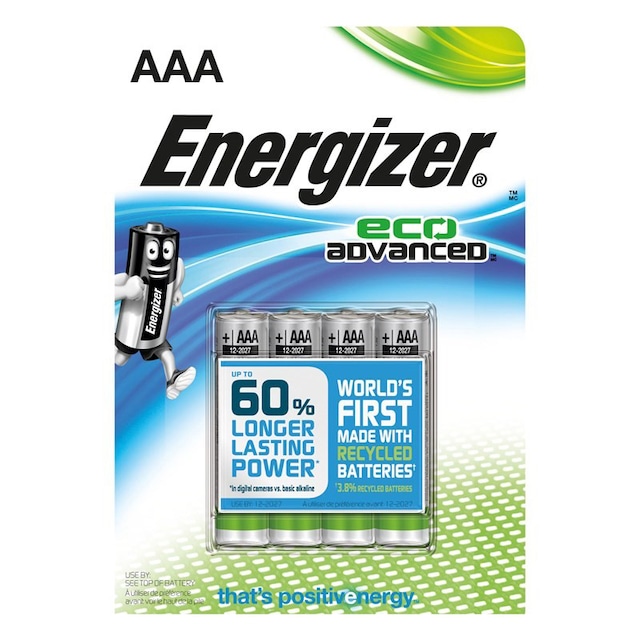 Energizer AAA/LR6 Eco advanced batterier 4 stk