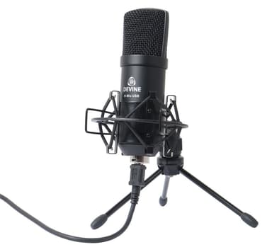 Devine Gamer og Podcaster USB mikrofon, svart