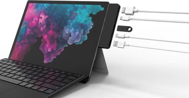Hyperdrive 5-i-2 hub til Surface Pro 4/5/6 (sort)