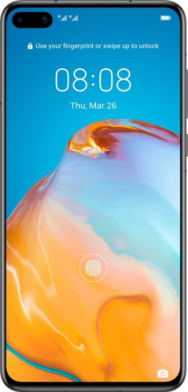 Huawei P40 5G smarttelefon 8/128GB (sort)