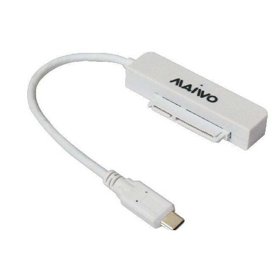 Maiwo K104Ag1 USBC 3.1 Gen1 5Gbps til 2.5 "HDD / SSD 2TB Opptil 12.5mm SATA III Adapter med 10cm USB C-kabel