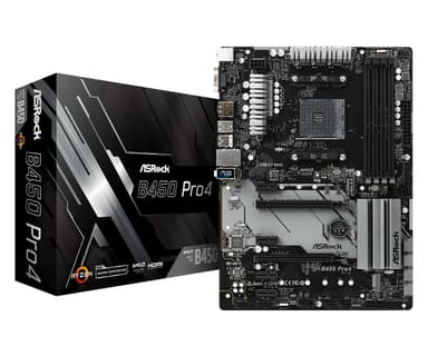 Asrock B450 Pro4 motherboard Socket AM4 ATX AMD B450