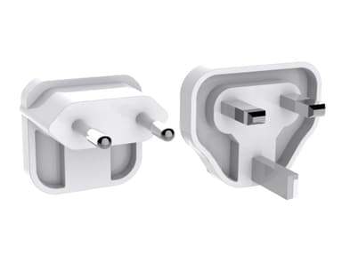NÖRDIC 3-ports hurtiglader 1x USB C Strømforsyning 65W 1x USB A Hurtiglader QC 18W 1x USB A 12W totalt 65W ekstra UK plugg inkludert