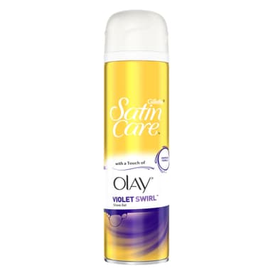 Gillette Satin Care & Olay Violet Swirl barbergel Gillette Satin Care & Olay Violet Swirl barbergel