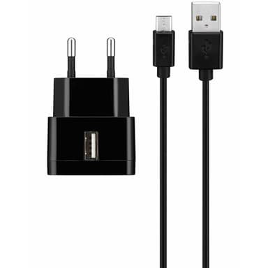Goji vegglader 2.1 A med Mikro USB-kabel (sort)
