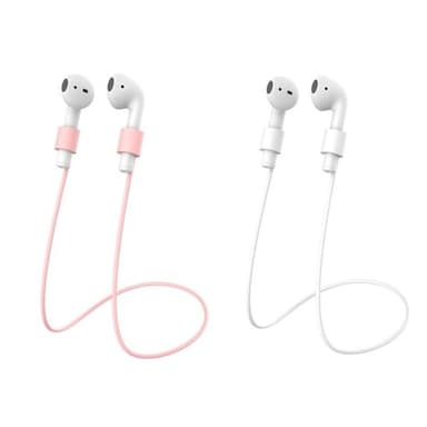 Silikon beskyttelsedeksel til Apple AirPods 1/2 - Rosa/hvit