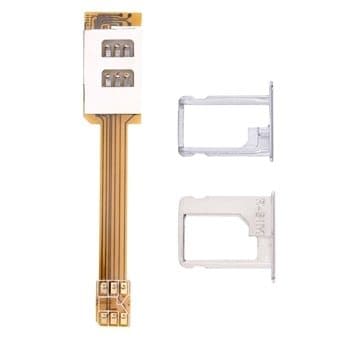 Dobbel Simkortadapter til iPhone 5 / 5S / SE / 6 / 6S / 6 Plus