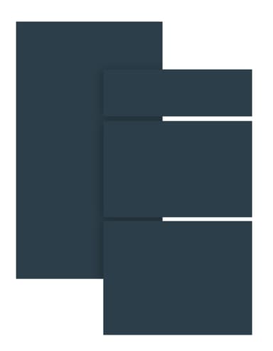 Trend Blue Grey skuffefront til kjøkken 50x26
