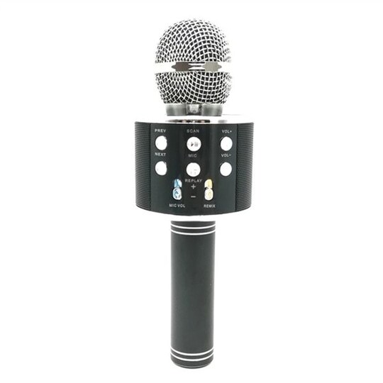 Karaoke Mikrofon Bluetooth til PC/Smartphone - svart