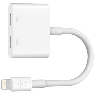 Belkin Lightning Audio+Charge rockstar adapter (hvit)