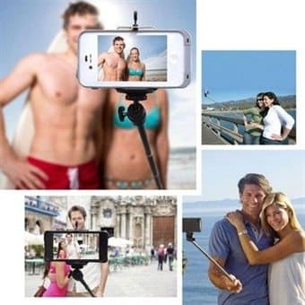 Universal Bluetooth Selfiepinne med stativ & Zoom - Mobillinse 7i1
