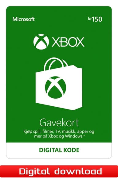 Xbox Live gavekort 150 NOK