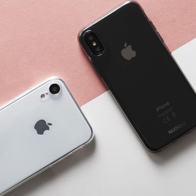 Nudient iPhone 6/7/8/SE Gen. 2 deksel (sort gjennomsiktig)