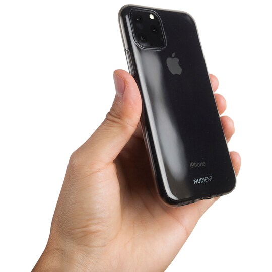 Nudient iPhone 11 Pro deksel (sort gjennomsiktig)