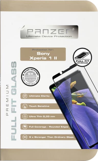 Panzer Full-Fit Xperia 1 II skjermbeskytter