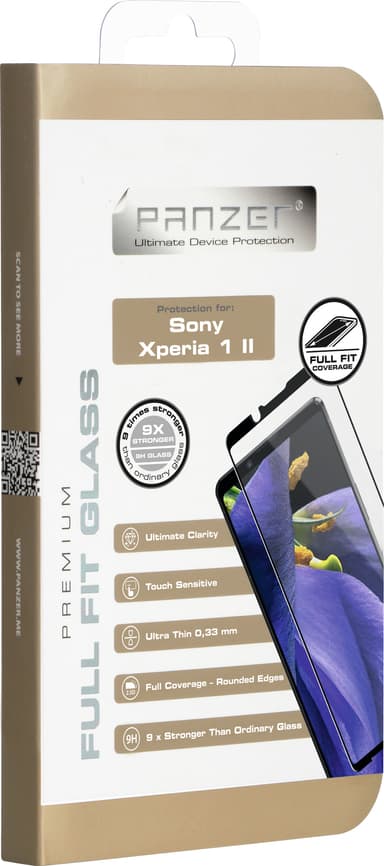 Panzer Full-Fit Xperia 1 II skjermbeskytter