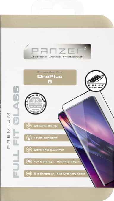 Panzer Full-Fit OnePlus 8 buet skjermbeskytter