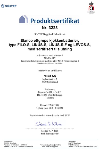 Blanco blandebatteri Linus S Antrasitt