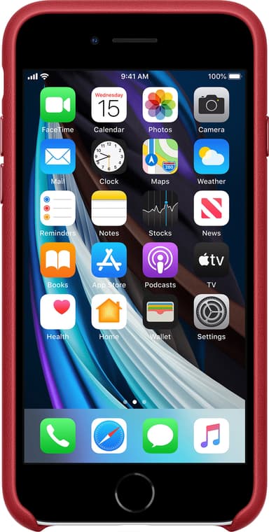 iPhone SE Gen. 2 lærdeksel (rød)