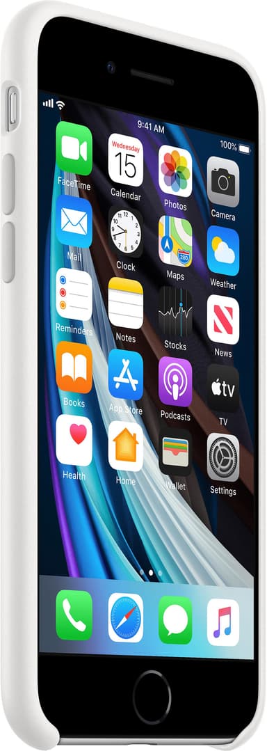iPhone SE Gen. 2 silikondeksel (hvit)