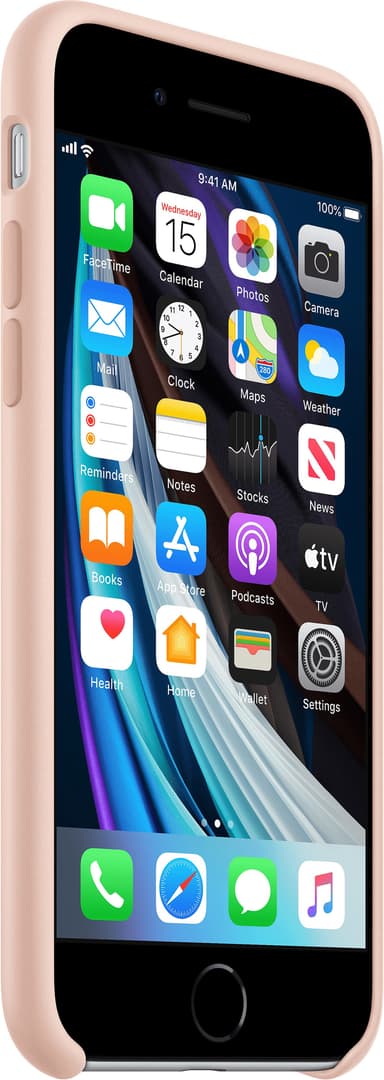 iPhone SE Gen. 2 silikondeksel (sandrosa)
