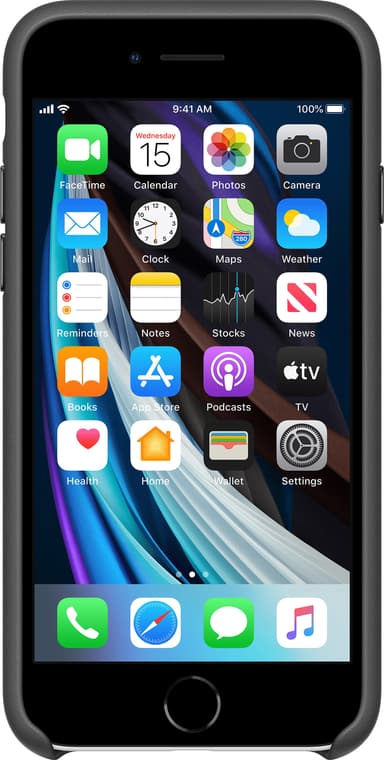 iPhone SE Gen. 2 lærdeksel (sort)