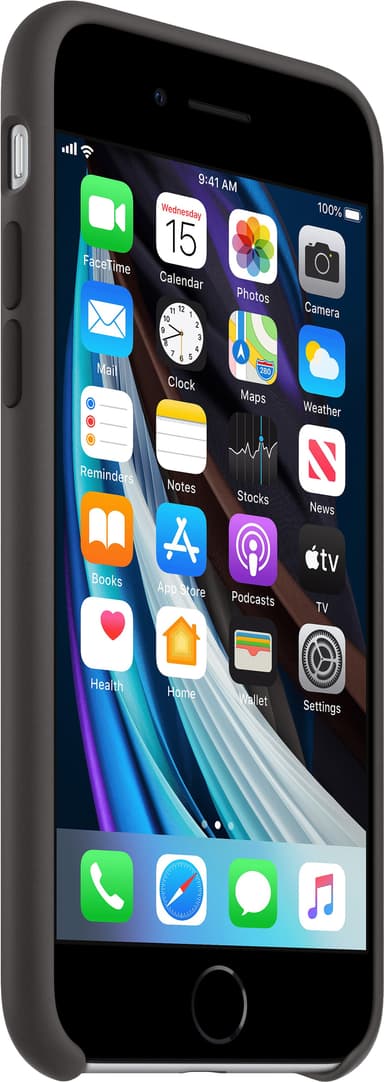 iPhone SE Gen. 2 silikondeksel (sort)